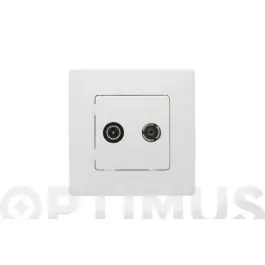 Toma de television intermedia blanca serie niloe legrand