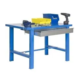 Banco trabajo 1 cajon 830x1800x730mm c/t azul bt6 metal box simonrack