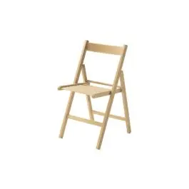 Silla plegable de madera haya barnizada natural ambit - Vivahogar