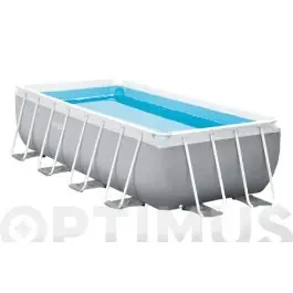 Piscina rectangular desmontable pris frame 10.874 l depuradora cartucho tipo a 488x244x107cm intex