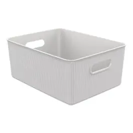 Cesta ordenacion baobab l blanco 16 x 38,5 x 29,4 cm tatay