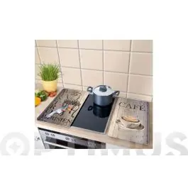 Tabla proteccion vitroceramica vidrio 2 uds cafe wenko
