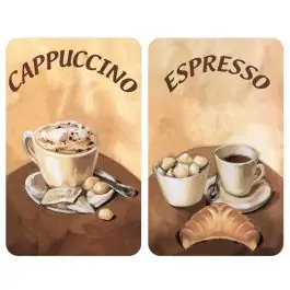 Tabla proteccion vitroceramica vidrio cafe 2 uds 30 x 52cm wenko