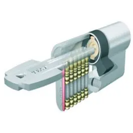 Cilindro t60d leva larga, doble embrague 30-40 niquel, 5 llaves tesa