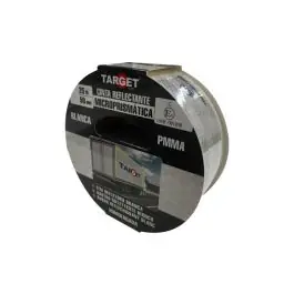Cinta adhesiva reflectante automocion homologada 25 m x 50 mm blanca target
