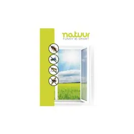 Mosquitera ventana fija fijacion textil 130x150 cm negra natuur