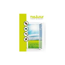 Mosquitera ventana fija fijacion textil 170x180 cm blanca natuur
