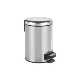 Papelera baño con pedal inox brillante 3 l wenko