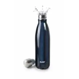 Botella inox termo metalica azul 500 ml ibili