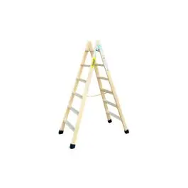 Escalera madera tijera 6+6 peldaños plabell