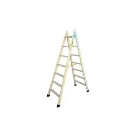 Escalera madera tijera 7+7 peldaños plabell