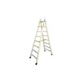 Escalera madera tijera 8+8 peldaños plabell
