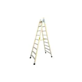 Escalera madera tijera 9+9 peldaños plabell