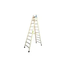 Escalera madera tijera 10+10 peldaños plabell