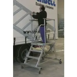 Escalera ind puente movil de 1 salida 4 peld 0,92mt alu pla plabell