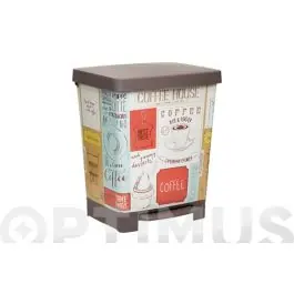 Cubo pedal decorado cubik deco vintage 23 l tatay