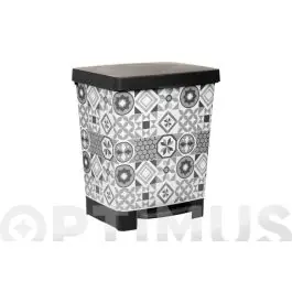 Cubo pedal decorado cubik deco hydraulic 23 l tatay