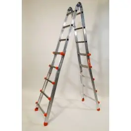 Escalera ind plabell tijera telesc 5+5 peldaños 2,42mt alu l