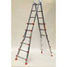 Escalera ind plabell tijera telesc 6+6 peld. 2,95mt alu lige