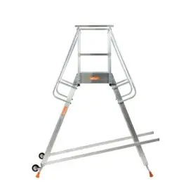 Escalera ind.mult plabell puente movil barandilla 8 peldaños