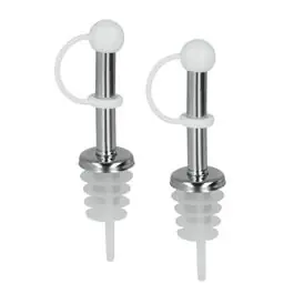 Tapon botella con vertedor 1x2x7 acero pla metaltex 2 pz