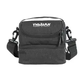 Bolsa porta alimentos flexible natuur 22x17x18 cm gris 2 compartimentos