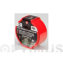 Cinta adhesiva señalizacion 33 m x 50 mm roja target