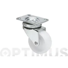 Rueda mueble auxiliar giratoria z polipropileno d6 placa 75x55 mm 60 kg alex - Ruedas alex