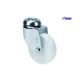 Rueda giratoria plastico aguja pasante 50 kg 60 mm blanco alex - Ruedas alex