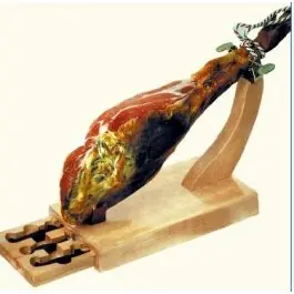 Jamonero horizontal 2 cuch. chayra tabla corte mad fackelman fackelmann