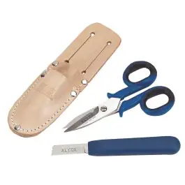Tijera electricista + cuchillo con funda alyco