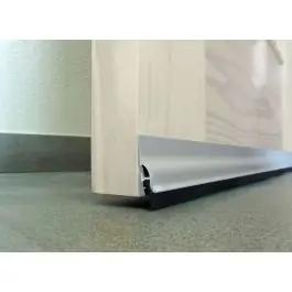 Burlete bajo puerta adhesivo labio aluminio 105 cm plata burcasa