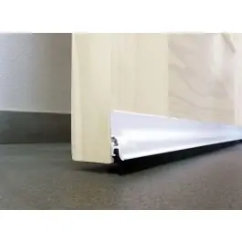 Burlete bajo puerta adhesivo labio aluminio 105 cm blanco burcasa