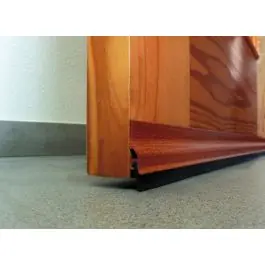Burlete bajo puerta adhesivo labio aluminio 105 cm sapeli burcasa