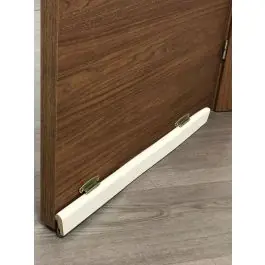 Burlete bajo puerta basculante tornillo cepillo madera 91,5 blanco burcasa