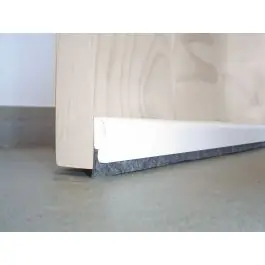 Burlete bajo puerta adhesivo cepillo madera 91,5 cm blanco burcasa