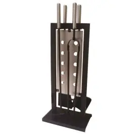 Juego chimenea 70cm 4 piezas vivahogar