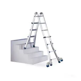Escalera ind.mult tijera 5,15mt 10+10 telesc alu eplus svelt
