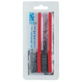 Cepillo manual limpieza bujias acero 2 uds 15 mm fecin