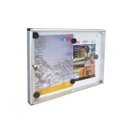Panel de anuncios horizontal 2 folios a4 aluminio natura btv