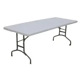 Mesa multiuso colectividad plegable resina-acero 183x75x75 cm import
