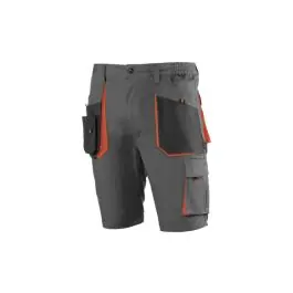 Bermuda algodon poliester top range gris / naranja talla l juba