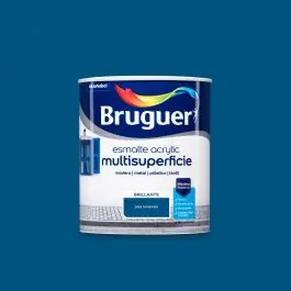 Esmalte acrylic brillante 750 ml azul luminoso bruguer