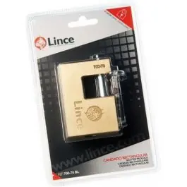 Candado rectangular 700 lince 70 mm laton