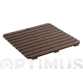 Tarima plato ducha marrón oscuro 55 x 55 cm tatay