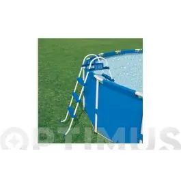 Escalera para piscina peldaños plastico altura 107 cm bestway