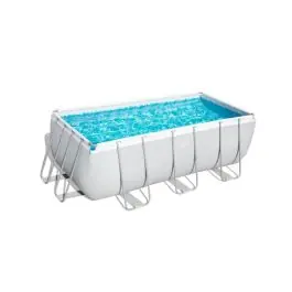 Piscina rectangular desmontable power steel 8.124 l depuradora cartucho tipo ii 412x201x122cm bestway