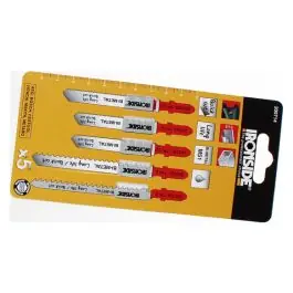 Hoja sierra calar para metal pvc (juego 5 piezas) recto fino ironside