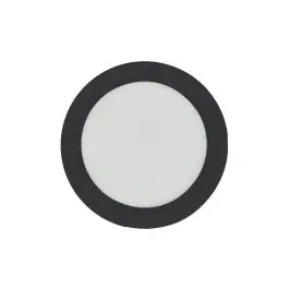 Downlight led empotrar redondo negro kone 22,5cm 18w 1800lm 6000k cristalrecord