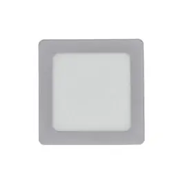 Downlight led empotrar cuadrado gris kone 30cm 24w 2400lm 6000k cristalrecord